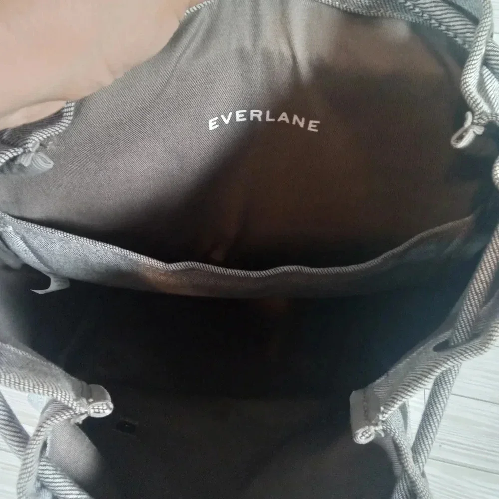 Everlane the twill snap backpack Grey School College Casual Womens